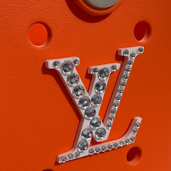 Rhinestone LV Bogg Charms-High Fashion Bogg Charm-Blingy Bogg Charm - Picture 2 of 2